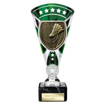 Cobra Star Badminton Trophy | Green & Silver | 210mm