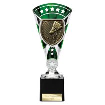 Cobra Star Badminton Trophy | Green & Silver | 230mm