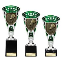 Cobra Star Badminton Trophy | Green & Silver | 255mm