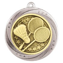 Superstar Badminton Medal | Silver | 60mm