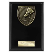 Cobra Plaque Badminton Trophy | Black | 150mm