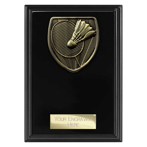 Cobra Plaque Badminton Trophy | Black | 150mm