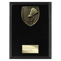 Cobra Plaque Badminton Trophy | Black | 175mm