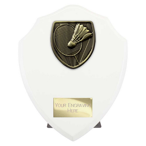 Cobra Shield Badminton Trophy | White | 175mm