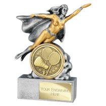 Hero Female Badminton Trophy | 140mm