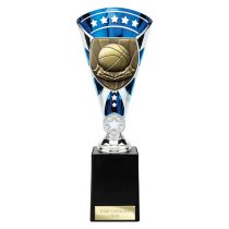 Cobra Star Basketball Trophy | Blue & Silver | 255mm