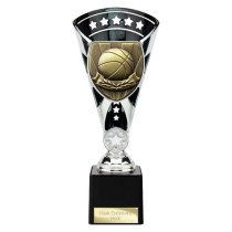 Cobra Star Basketball Trophy | Black & Silver | 230mm