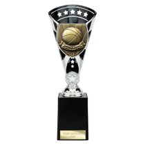 Cobra Star Basketball Trophy | Black & Silver | 255mm