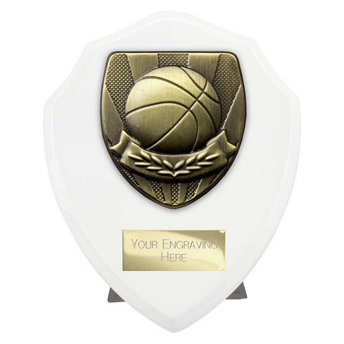 Cobra Shield Basketball Trophy | White | 125mm