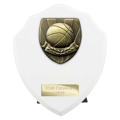 Cobra Shield Basketball Trophy | White | 150mm
