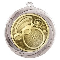 Superstar Swimming Medal | Silver | 60mm