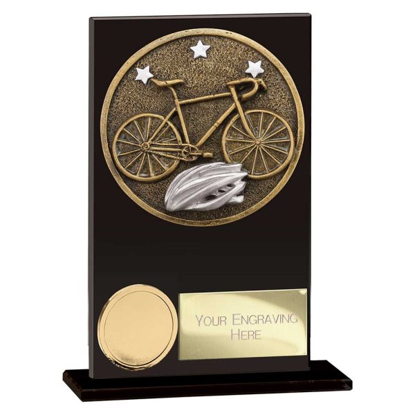 Ikon Hero Cycling Glass Trophy | 125mm