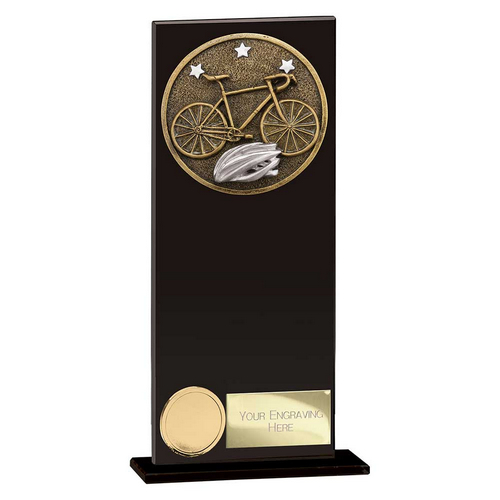 Ikon Hero Cycling Glass Trophy | 200mm
