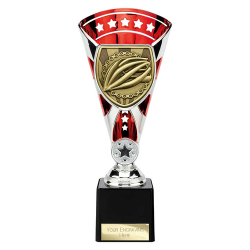 Cobra Star Cycling Trophy | Red & Silver | 230mm