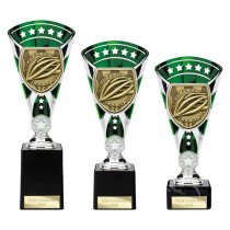 Cobra Star Cycling Trophy | Green & Silver | 255mm