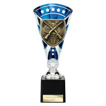 Cobra Star Clay Pigeon Shooting Trophy | Blue & Silver | 230mm