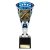 Cobra Star Clay Pigeon Shooting Trophy | Blue & Silver | 230mm - TB24215B