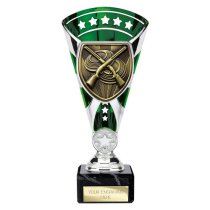 Cobra Star Clay Pigeon Shooting Trophy | Green & Silver | 210mm
