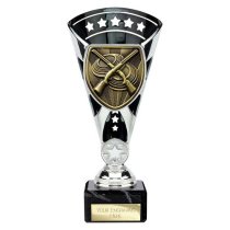 Cobra Star Clay Pigeon Shooting Trophy | Black & Silver | 210mm