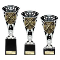 Cobra Star Clay Pigeon Shooting Trophy | Black & Silver | 230mm