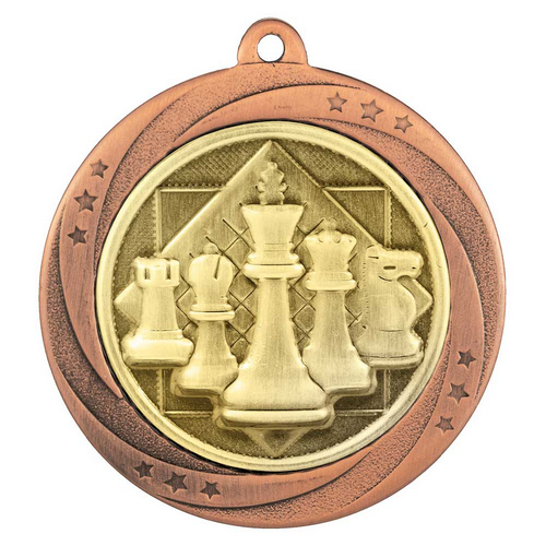 Superstar Chess Medal | Bronze | 60mm