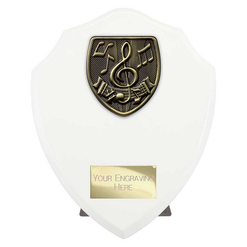 Cobra Shield Music Trophy | White | 175mm