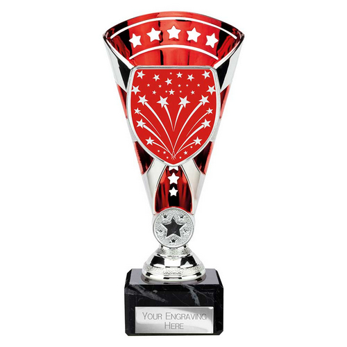 Cobra Star Custom Trophy | Red & Silver | 210mm