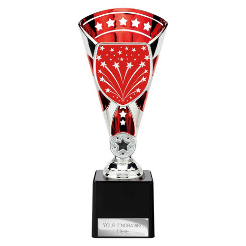Cobra Star Custom Trophy | Red & Silver | 230mm