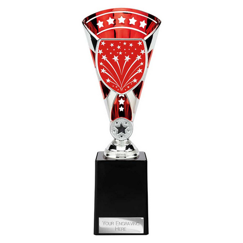 Cobra Star Custom Trophy | Red & Silver | 255mm