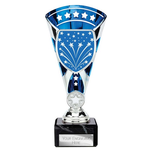Cobra Star Custom Trophy | Blue & Silver | 210mm