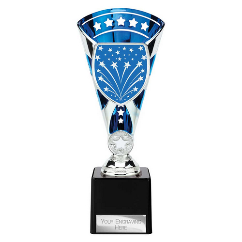 Cobra Star Custom Trophy | Blue & Silver | 230mm