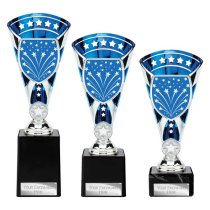 Cobra Star Custom Trophy | Blue & Silver | 230mm