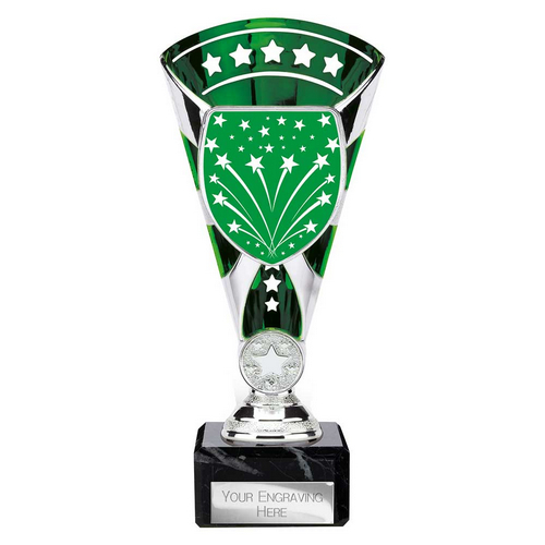 Cobra Star Custom Trophy | Green & Silver | 210mm