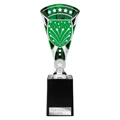 Cobra Star Custom Trophy | Green & Silver | 255mm