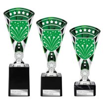 Cobra Star Custom Trophy | Green & Silver | 255mm
