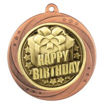 Superstar Happy Birthday Medal | Bronze | 60mm