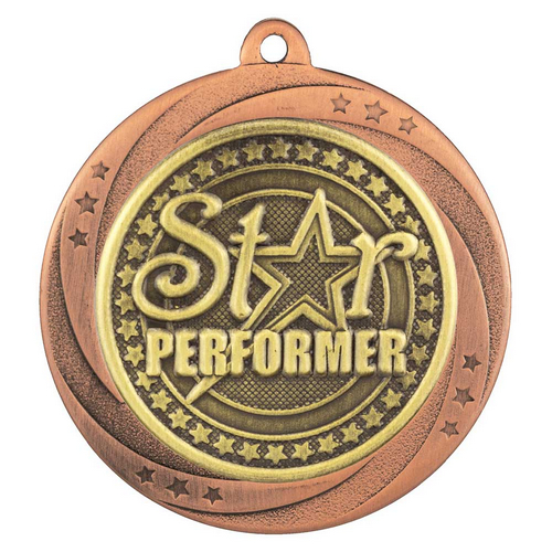 Superstar Star Performer Medal | Bronze | 60mm