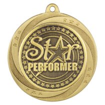 Superstar Star Performer Medal | Gold | 60mm