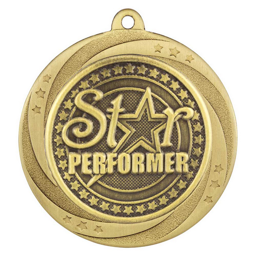 Superstar Star Performer Medal | Gold | 60mm