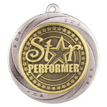 Superstar Star Performer Medal | Silver | 60mm