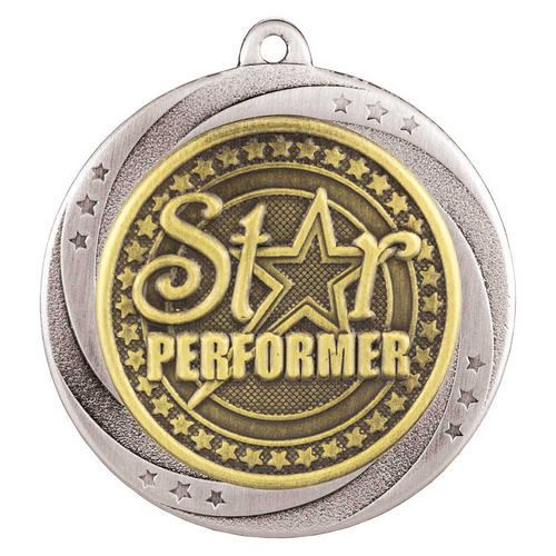 Superstar Star Performer Medal | Silver | 60mm