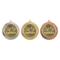 Superstar Star Performer Medal | Silver | 60mm