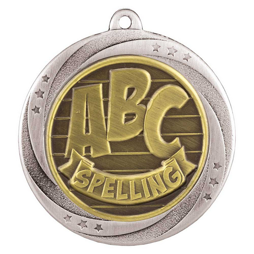 Superstar Spelling Medal | Silver | 60mm