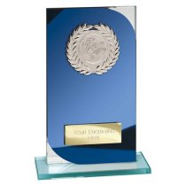 Seismic Multisport Glass Trophy | Blue & Silver | 170mm