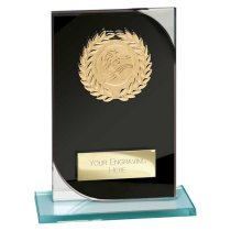 Seismic Multisport Glass Trophy | Black & Silver | 150mm
