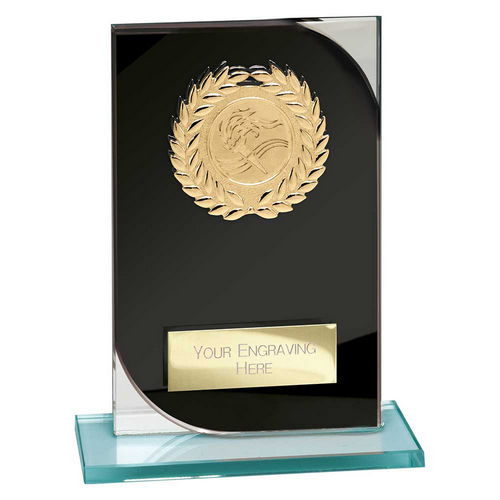 Seismic Multisport Glass Trophy | Black & Silver | 150mm