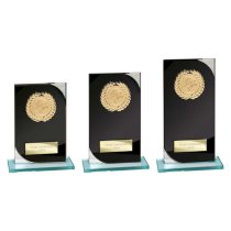 Seismic Multisport Glass Trophy | Black & Silver | 190mm