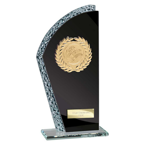 Hawk Multisport Glass Trophy | Black & Silver | 185mm