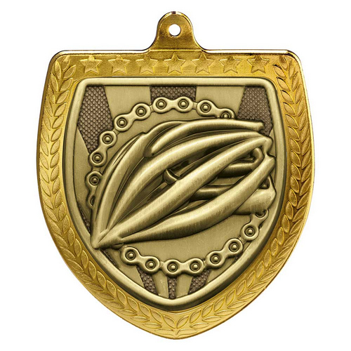 Cobra Cycling Shield Medal | Gold | 75mm