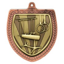 Cobra Gymnastics Shield Medal | Bronze | 75mm